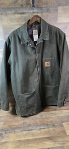 Vintage Carhartt C58 MOS Blanket-Lined Duck Chore Jacket Size XL Green - Bild 1 von 20