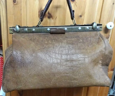 Sac de médecin, sac, sac pour femme, cuir, marron, picard, vintage - Photo 1/4