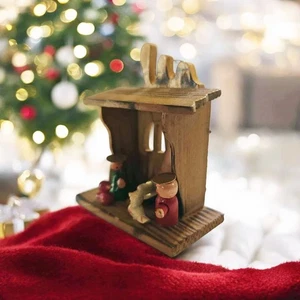 Vintage Russ Berrie Wooden Nativity Christmas Ornament NIB - Picture 1 of 3