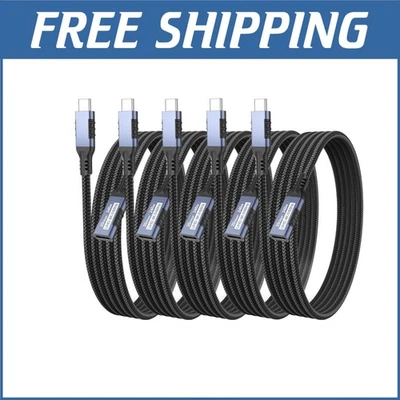 Versatile 6ft USB C Extender - 5-Pack for Ultra Fast Charging & 4K Video Display - Image 1 of 4
