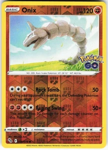 Onix 036/078 Pokemon Pokemon GO Reverse Holo Common LP - Picture 1 of 2