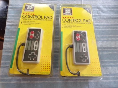 Vintage Nintendo NES 4 Button Black Turbo Controller - RARE! Set of 2! - Image 1 of 2