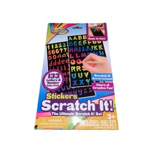 Creative Kids Stickers Scratch It! 133 Letters & Numbers Value Pack - Picture 1 of 2