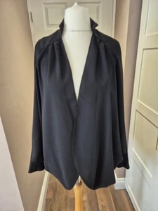 Vintage Collectables By Richard Roberts Black Batwing Lightweight Jacket Uk16 - Picture 1 of 8