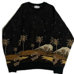 Only The Blind London Sepia Mountain Jacquard Knit Sweater / Medium - Picture 1 of 7