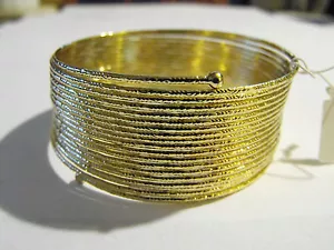 Gioielli Moda Bracciale Impilabile Design Bracciale Metallo Tono Oro - Foto 1 di 2