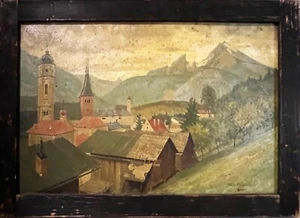 Pintura al óleo de Fritz Muhlbrecht: paisaje urbano - Imagen 1 de 1