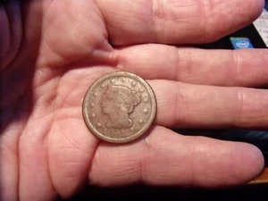 Collectible Antique Braided Hair US Large Cent - 1851 - $7 s/h - Picture 1 of 4