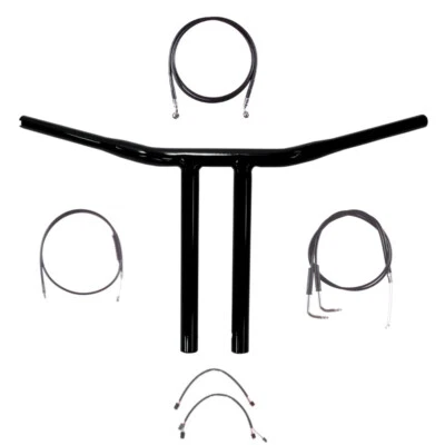 1 1/4" BBlack 12" Chopper T Handlebar Kit 2011-2015 Harley Softail No ABS - Image 1 of 2