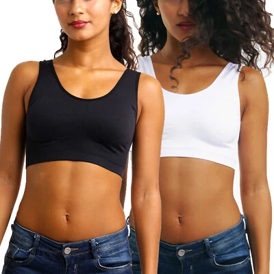 LISAMODA Damen Bustier BH 3er Pack Seamless Polster ohne Bügel Stretch 38 40 42 44