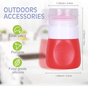 Salad Dressing Container to Go, Mini Food Condiment Portable Storage Squeeze ... - Picture 1 of 7