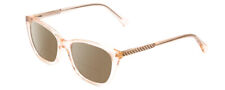 Vivid 886 Ladies Cateye Polarized BIFOCAL Sunglasses in Crystal Light Brown 53mm