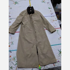 Women's Size 12 Talbots Khaki Tan Trench Coat - Fleece Lined! - Picture 1 of 7