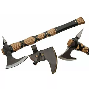 Wikingerbart Axt Spitzhacke Kohlenstoffstahl Klinge Kopf Holzgriff + Hülle | 21 Zoll - Bild 1 von 5