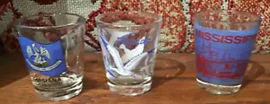 Lot-3-Schnapsglas State Souvenir-LOUISIANA-FLORIDA-MISSISSIPPI-Vintage - Bild 1 von 1