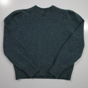 Women's Faherty "Boone" Wool Blend Green Frost Marled Knit Sweater XL - Picture 1 of 14