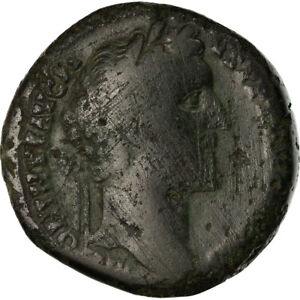 [#872824] Coin, Antoninus Pius, Sestertius, 147, Rome, VG, Bronze, RIC:778