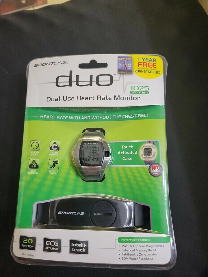 Nuevo monitor de ritmo cardíaco de doble uso DUO Sportline 1025 NUEVO excelente Foto 1 de 1
