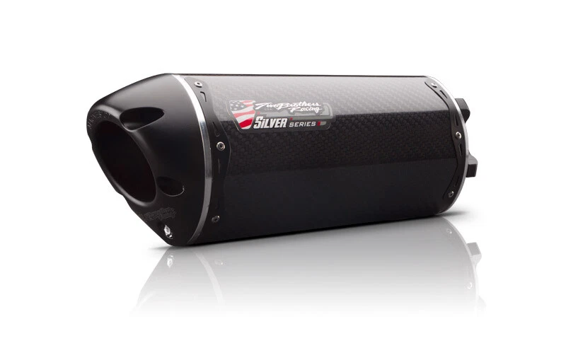 Ninja 250R Two Brothers 2008-2013 escape de carbono deslizable plateado 005-2080405V-S Foto 1 de 1