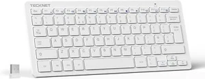 TECKNET 2.4G Wireless Keyboard UK Layout Compact Mini - Picture 1 of 5
