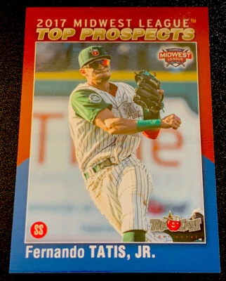 2017 Fernando Tatis Jr. Midwest League Top Prospects Minor League RC Rookie! QTY - Image 1 of 3