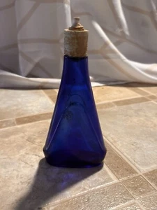Botella de vidrio vintage Noxzema azul cobalto - VACÍA - Imagen 1 de 10