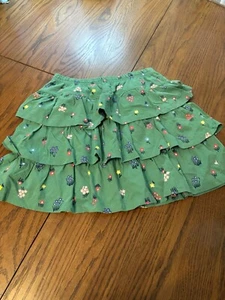 hanna andersson girls 140 10 green flower twirl skirt skort - Picture 1 of 4