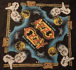 21 x 21 ZOLL BANDANNA ~ OZZY OSBOURNE ~ 80ER JAHRE ~ BINDE AM MOND ~ NEUER ALTER LAGER - Bild 1 von 8