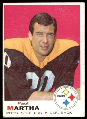 1969 TOPPS. PAUL MARTHA PITTSBURGH STEELERS #224 - Image 1 of 2