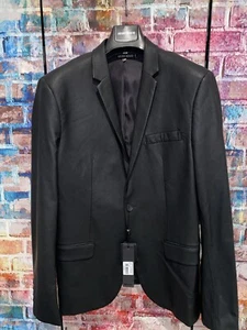 Blazer Antony Morato effetto pelle PU | Taglia 52 (XL) | Vestibilità super slim | Nuovo con etichette - Foto 1 di 12