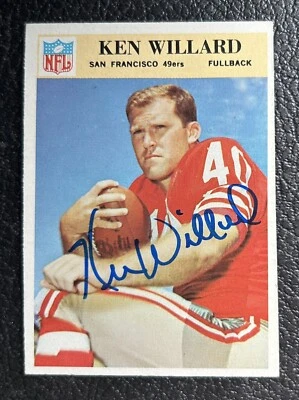 Ken Willard Signed Autographed 1966 PHILADELPHIA Gum Card #181  49ers - Image 1 of 2