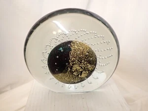 Stunning! Robert Eickholt Controlled Bubble Dichroic Art Glass Disc SIGNED/DATED - Picture 1 of 8