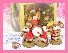 ❤️Wee Forest Folk Marching Band M-153abc COMPLETE Trumpet Drum Tuba Mouse Lot❤️