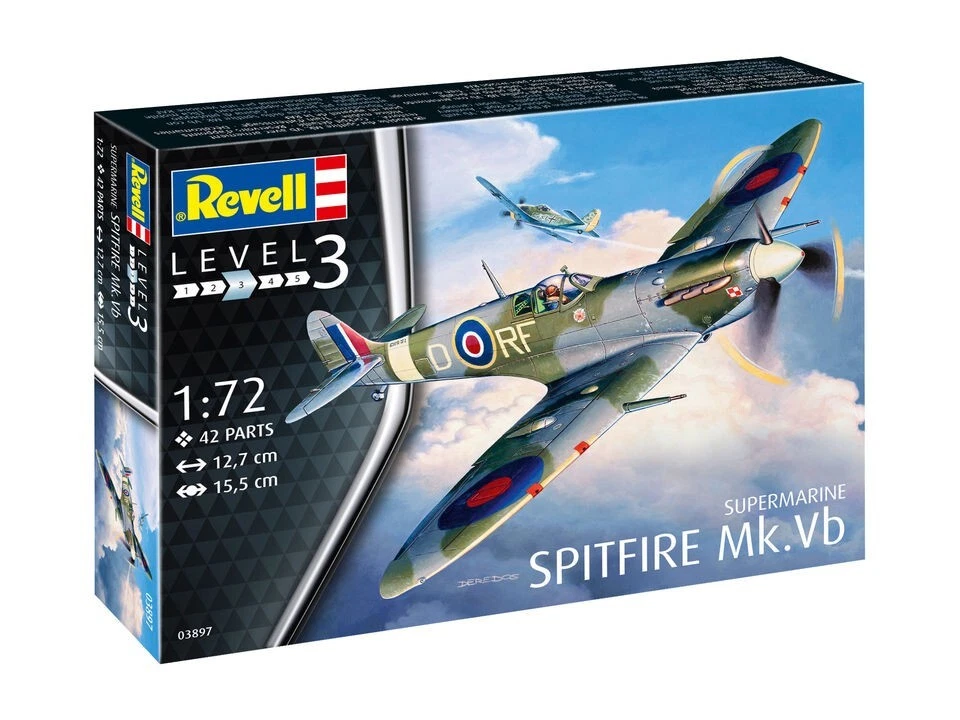 REVELL 03897 SPITFIRE MK.VB SCALA 1/72 NUOVO - Immagine 1 di 1