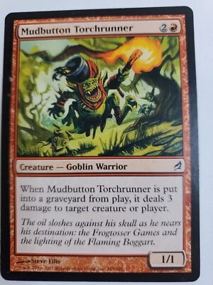 MTG Magic The Gathering Card Mudbutton Torchrunner Creature Goblin Warrior REd - Image 1 of 2