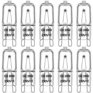 G9 Light Bulb 20W Capsule Light Bulbs T4 Type 2 Pin Base Warm White 220V-240V - Picture 1 of 13
