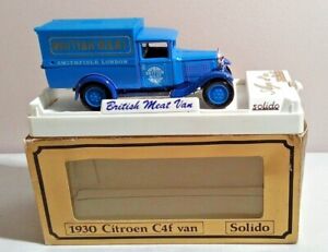 SOLIDO AGE D'OR 1:43 SCALE 1930 CITROEN C4F VAN BRITISH MEAT SMITHFIELD - BOXED