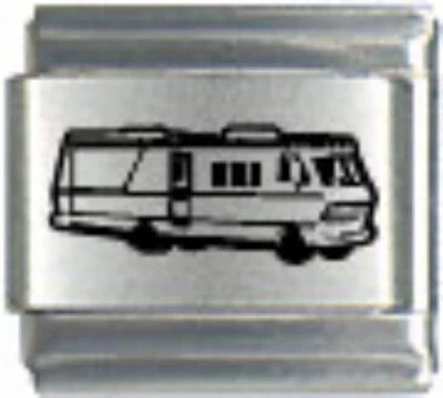 PULSERA CAMPER AUTOCARAVANA ITALIANO ENCANTO ESLABÓN 9MM ACERO INOXIDABLE Foto 1 de 3