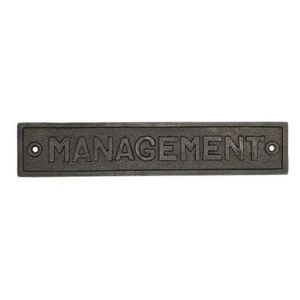 Türschild Plakette Antik Stil Gusseisen MANAGEMENT - Bild 1 von 3