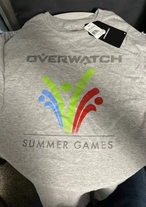 Overwatch Summer Games Licensed Blizzard Adult Grey T Shirt Size Large - Picture 1 of 3