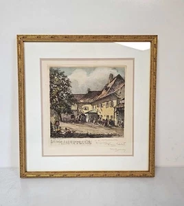 Herta Czoernig 30er-40er Jahre signierte Radierung Franz Shubert Linde - Bild 1 von 6