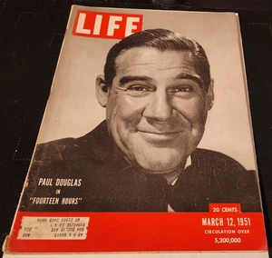 MARCH 12, 1951 LIFE MAGAZINE PAUL DOUGLAS! - Picture 1 of 1