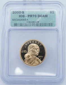 2000-S Sacagawea Proof Dollar $1 ICG PR70 DCAM - U1885 - Picture 1 of 4