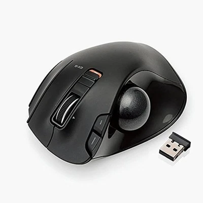 Elecom mouse track ball/thumb/5button/tilt/wireless black M-XT2DRBK New F/S JPN - Image 1 of 3