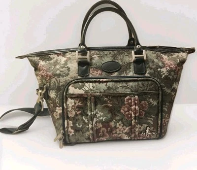 Atlantic Luggage Vintage Carry-on Overnight Travel Bag Floral Tapestry  - Image 1 of 4