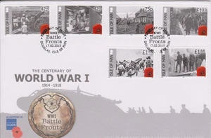 Isle of Man 2015 Battle Fronts/Centenary of World War 1 SG 1962/67 FDC MILITARY - Picture 1 of 1