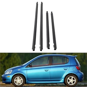 Front Rear Weatherstrip Door Glass Belt Moulding For Toyota Echo 2000-2005 Set - Foto 1 di 12