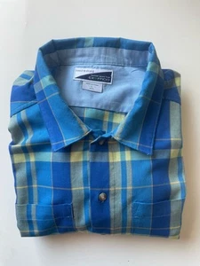 EXOFFICCIO Insect Repellent Shirt  Mens Large  Blue Check Cotton Blend - Bild 1 von 10