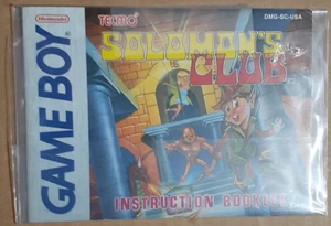 Manual SOLO Solomon's Club Nintendo NES Manual de instrucciones Folleto SOLO - Imagen 1 de 2