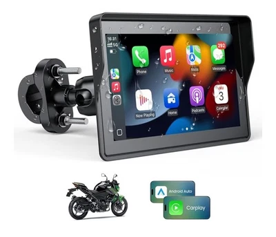 5 Inch Motorcycle Carplay GPS Navigation System with Apple Carplay and Android A - Image 1 of 4